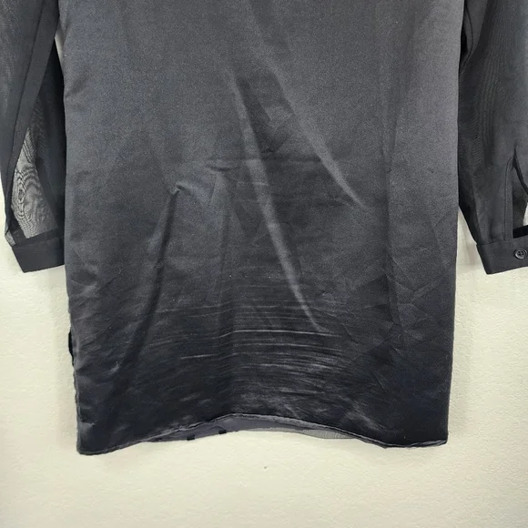 Asos Petite Swing Dress In Velvet Check With Leather Look Collar‎ Black Size 2 - Picture 6 of 12